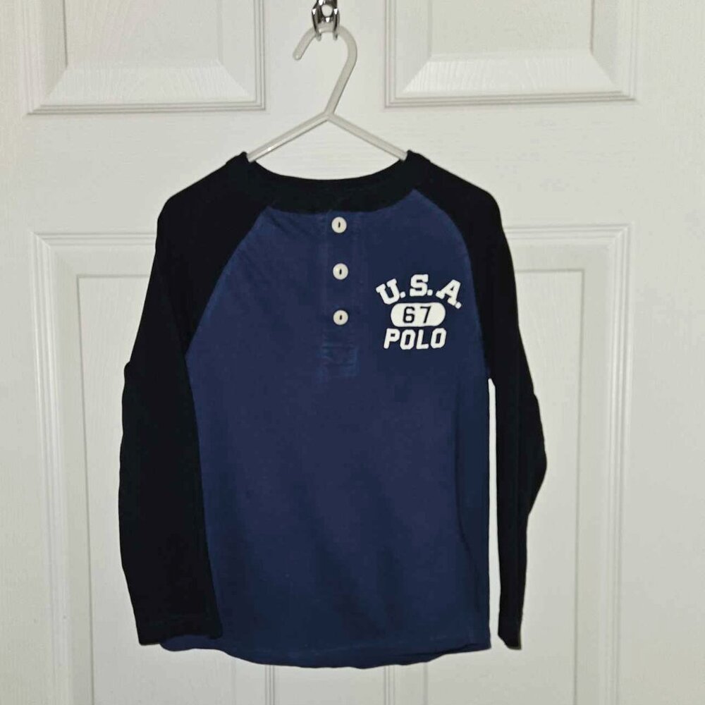 Polo by Ralph Lauren boys baseball t, size 4/4T